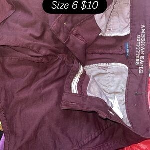 American Eagle Outfitters Burgundy Shorts